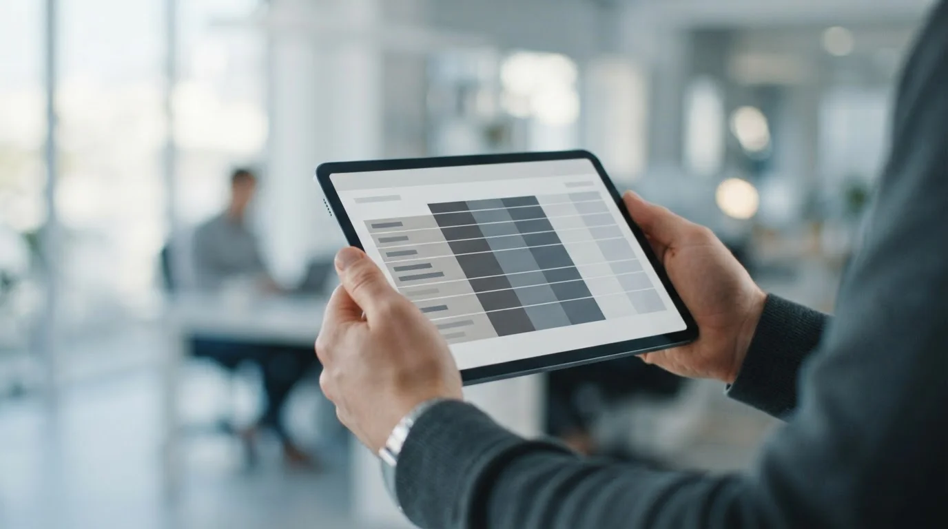 Vergleich lizenzierter Sportwettenanbieter auf Tablet-Bildschirm