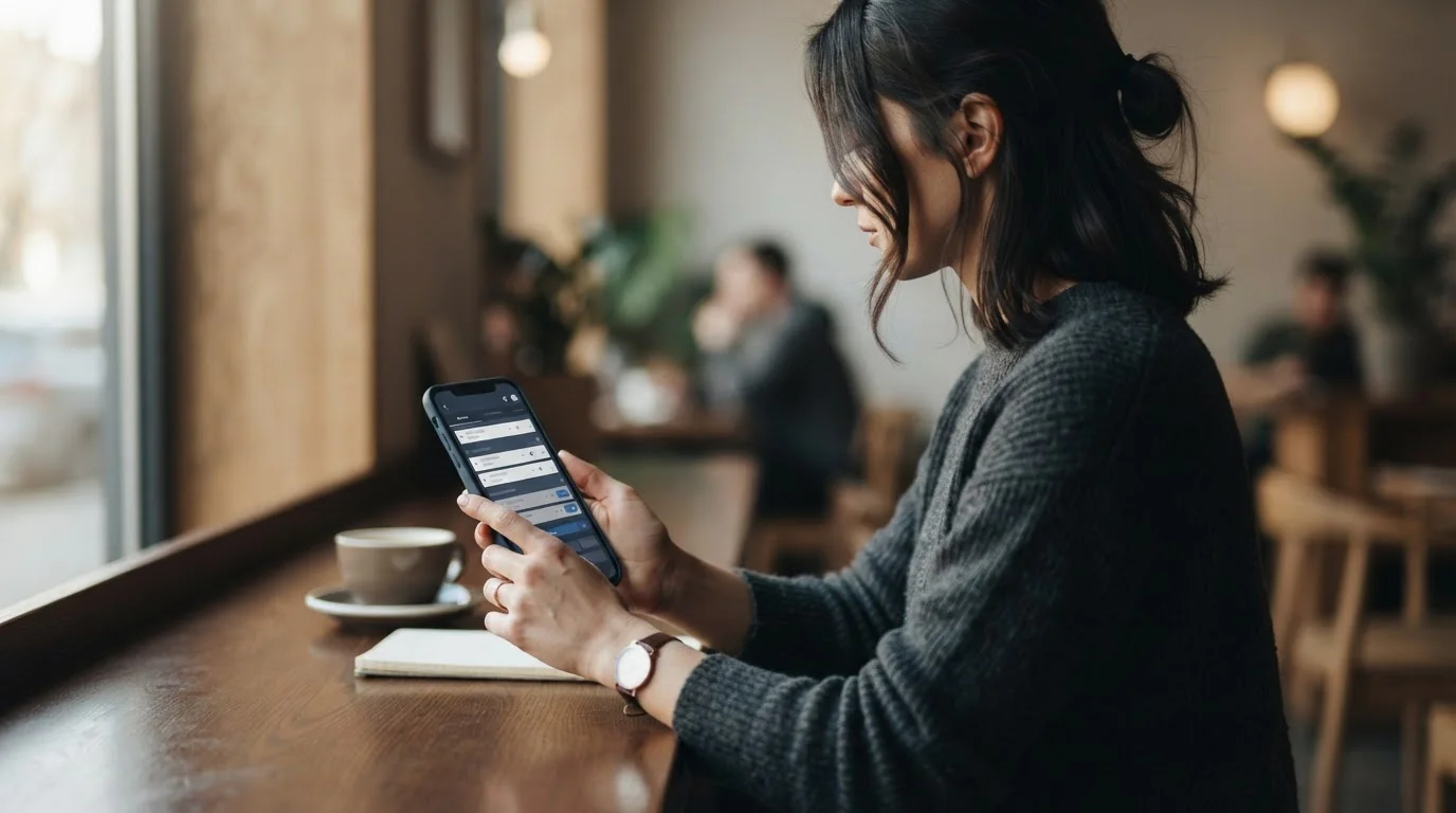 Person bedient Sportwetten-App mit Live-Wetten und Cash-Out-Funktion auf Smartphone