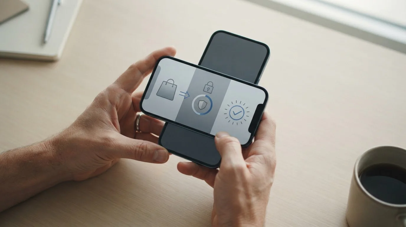 Schritt-für-Schritt-Prozess einer Skrill-Einzahlung auf Smartphone