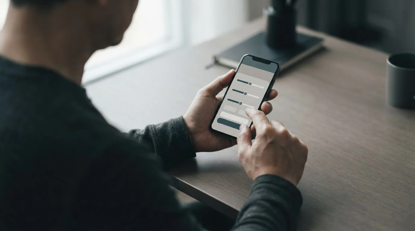 Hände setzen Einzahlungslimit auf Smartphone-App, verantwortungsvolles Spielen
