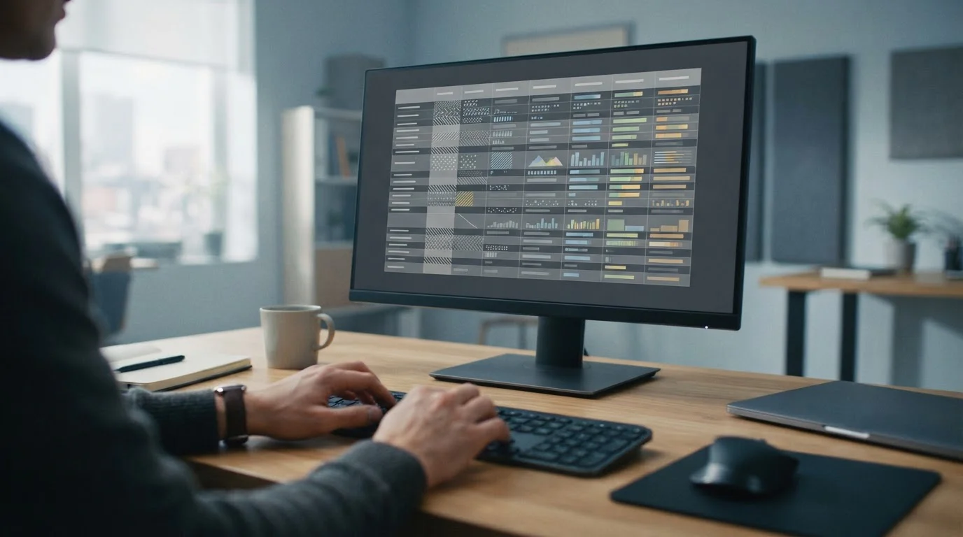Vergleichstabelle mehrerer Wettanbieter auf Monitor